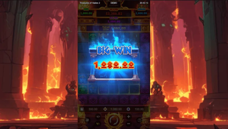 Treasures of Hades 2 – en stor gevinst på et utvidet 7×7 rutenett i spilleautomaten fra Rectangle Games
