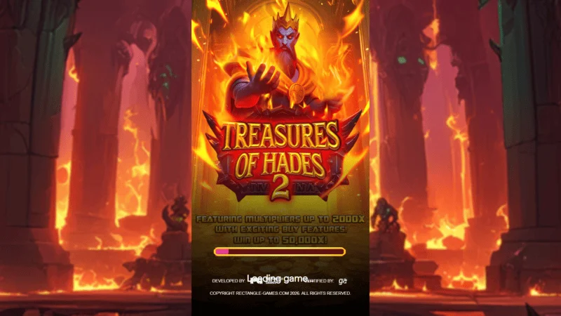 Treasures of Hades 2 – lasting av spillskjermen fra Rectangle Games i mytologisk setting i underverdenen